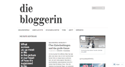 Desktop Screenshot of diebloggerin.com